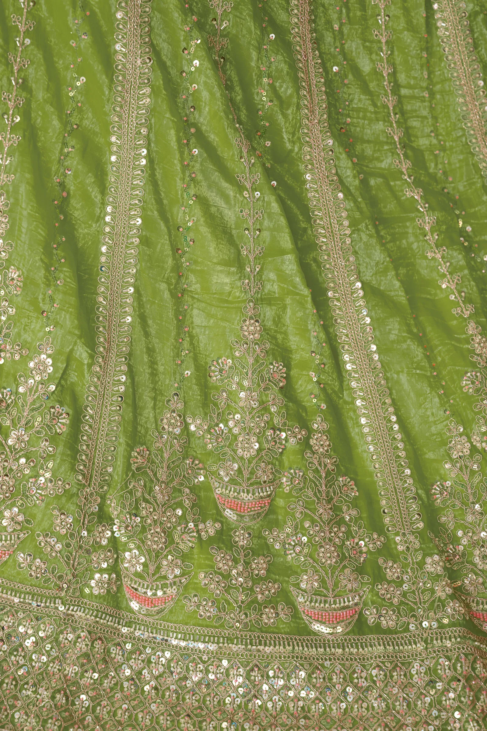 Kf 44 Green Jimmy Choo Embroidered Bridal Lehenga Bulk Orders In India